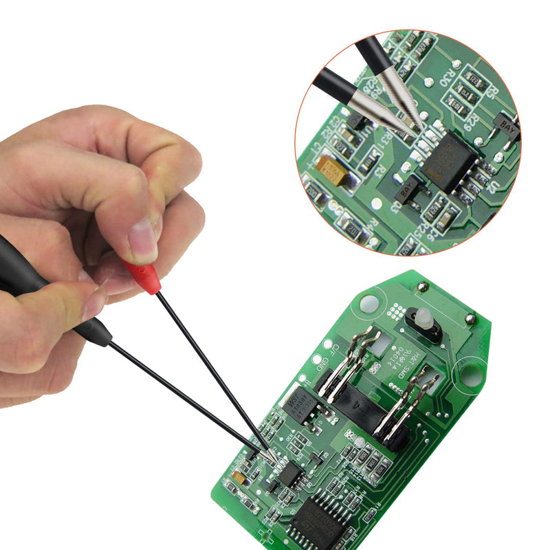 4 Pack 2mm Extended Needle Test Probes, 600V/10A Non-Destructive Multimeter Test Probe for Fluke Leads tl71 tl75 4pcs