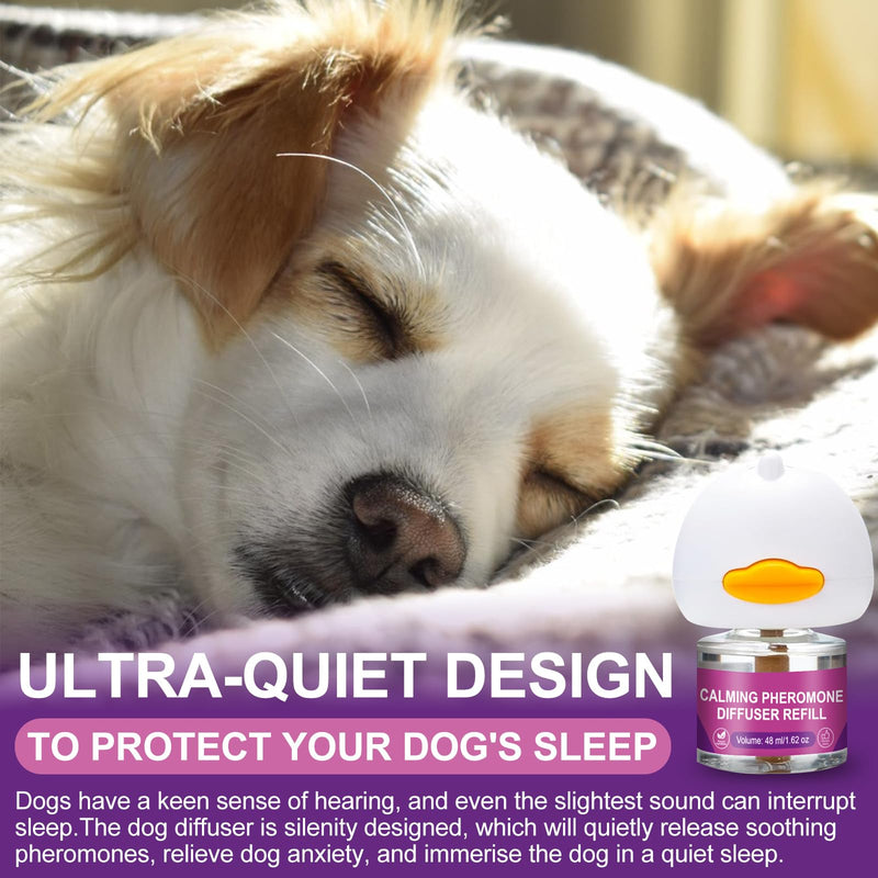 Cheerdog Dog Calming Pheromone Diffuser, Pet Calming Diffuser for Dog Anxiety Relief 3 Refills,Relieve Separation Anxiety, Stress Barking and Chewing Calm Relaxing