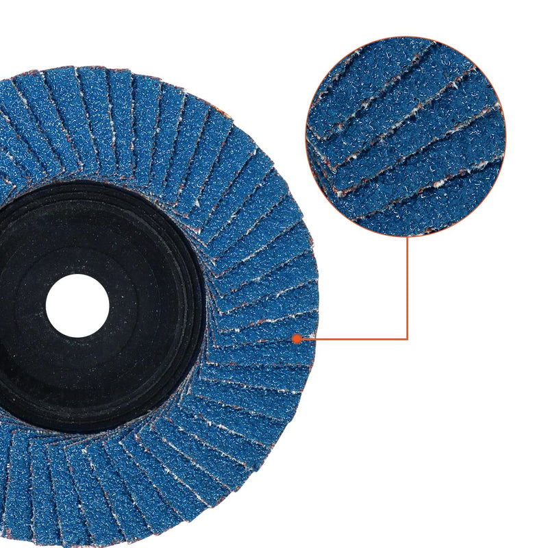 3'' x 3/8 Inch Flap Discs for Angle Grinder, 80 Grit Flap Sanding Disc, Steel Quick Trim Wheels Type 27 Grinding Wheel for Stainless Steel, Sheet Metal 10 Pack 80 Grit - 10 Pack