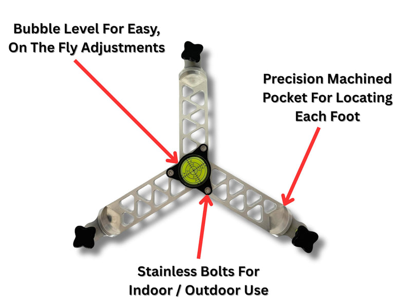 Leveling Stand Compatible With Rapsodo MLM2Pro CNC Machined Precision Aluminum Golf Launch Monitor Accessory Leveling Stand Only