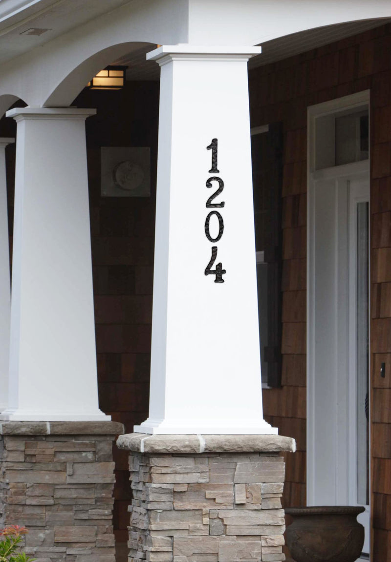 NACH House Numbers for Outside, 5.5 inch Black Address Numbers for House - Number 1 - Rustic Numbers for Outside with Mounting Hardware