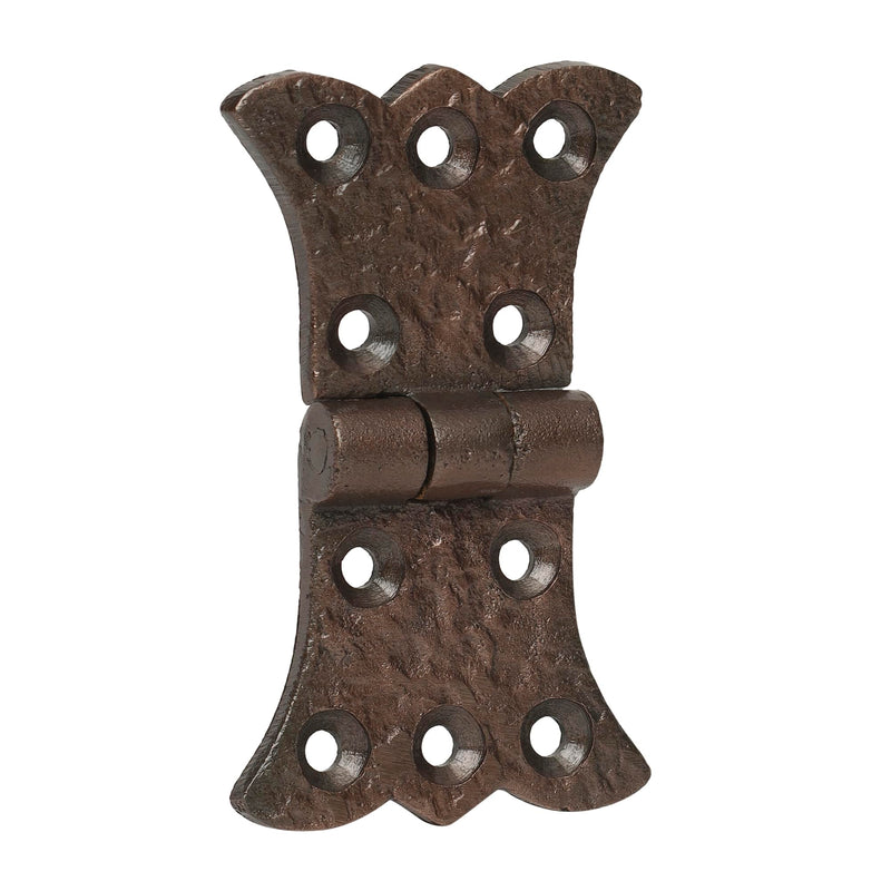 SKANDH Butterfly Iron Hinges for Doors Gates, Cabinets, Barn Door Hardware, Antique Copper Powder Coated (3.35 Inch, Pack of 2)
