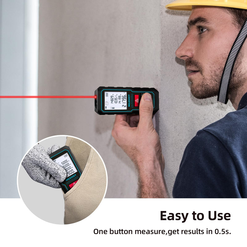 MILESEEY Laser Measurement Tool, ±2mm Accuracy Laser Measure with Digital Angle Level, Laser Tape Measure with Phone App, Record Data and Make Your own Sketch Support Hand-Drawn Plan/Draw on Picture 229ft