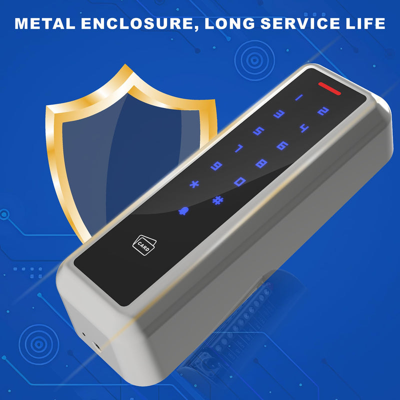 UHPPOTE Metal RFID Door Access Control Keypad with Wiegand 26 bit Output | Touch Keypad Waterproof for Rental Home Office Door Entry System