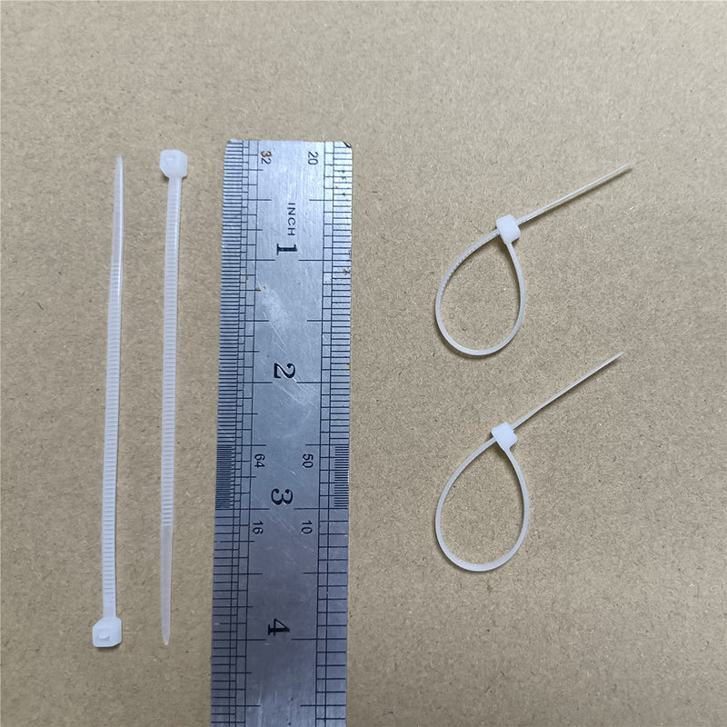 1000 pcs 4 inch Cable Zip Ties Heavy Duty, Premium Plastic Wire Ties with 18 LBS Tensile Strength, UV Resistant Cable Ties, Self-Locking White Nylon Tie Straps 4 inch ( 3 x 100mm )