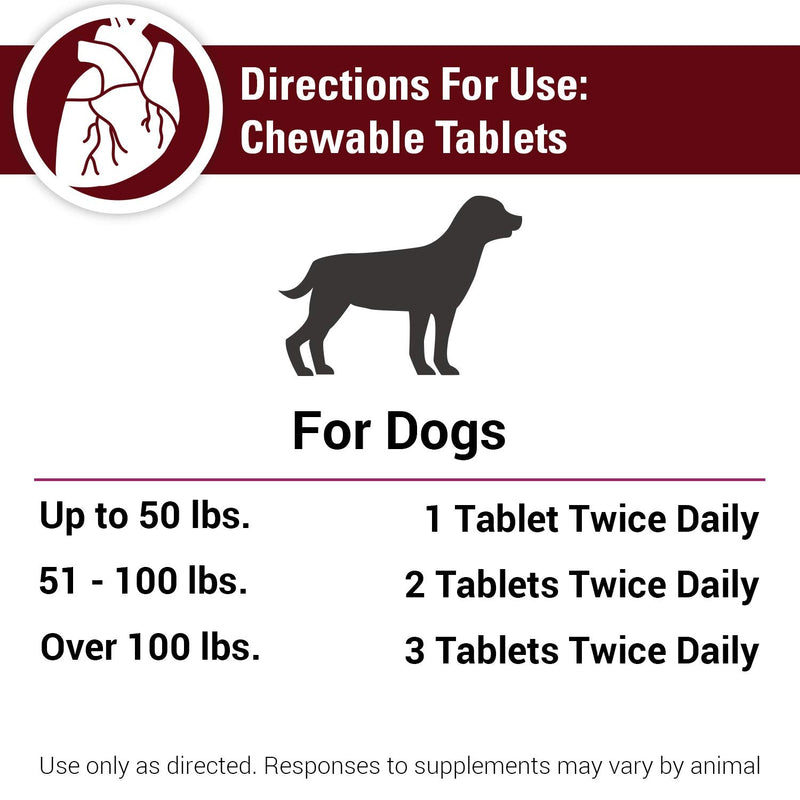 Vet Classics Blood & Energy Support for Dogs, Supports Endurance with Spirulina, Yellow Dock, & Alfalfa Support Formation of Hemoglobin and Myoglobin, 120 Chewable Tablets - PawsPlanet Australia