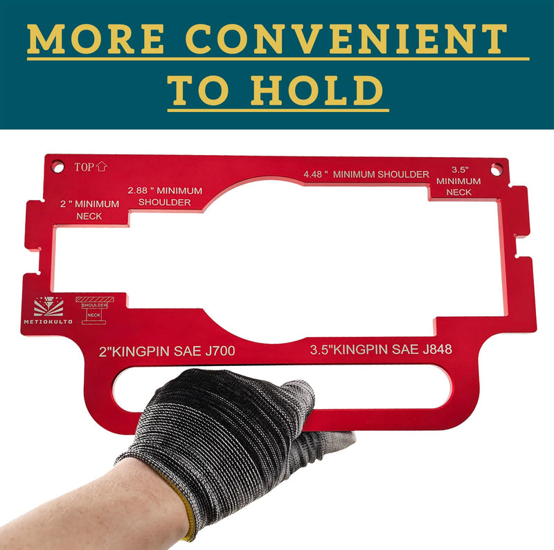 2"/3.5” King Pin Wear Gauge with Handle,Made of Aluminum Alloy