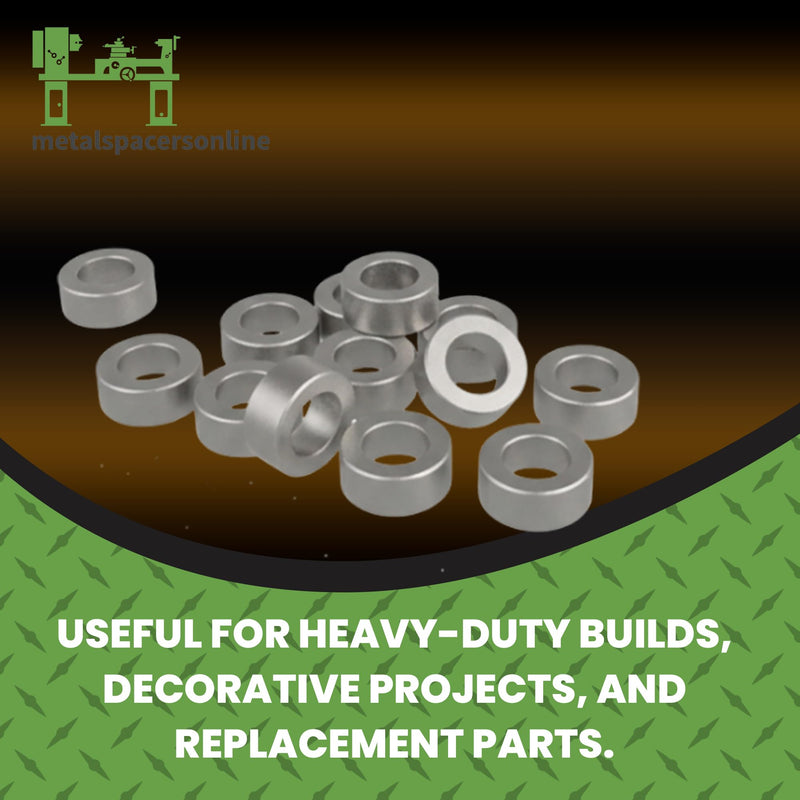 1/2" OD x 1/4" ID x 8" Long Steel Tube/Spacer (2 Pack) Metal Spacers Online Seamless Round Tubes/Spacers – Industrial Metal Tubing for DIY, Cutting, Welding, & Repairs Fits Screws and Bolts 1/4” or M6 2