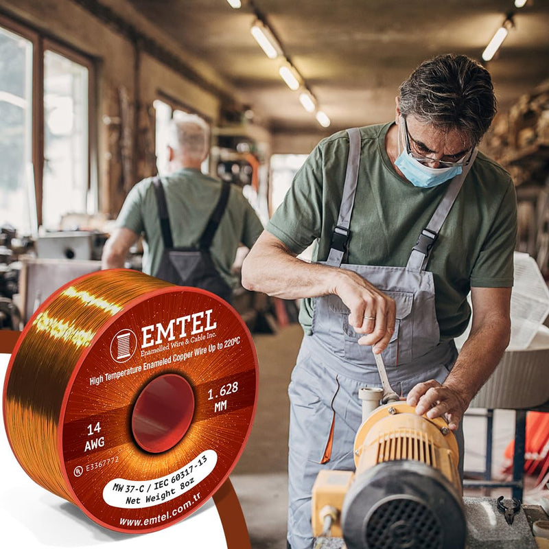 20 AWG - 8 oz (157 feet) Magnet Wire - Enameled Copper Wire for Electrical Motor Transformer Magnetic Coil 220°C (428°F) Thermal Class - Double Insulated Winding Wire 20 AWG