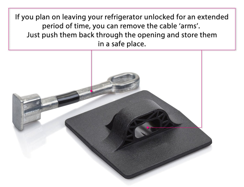2-Pack Refrigerator Lock (2-Pack, Black Without Padlock) 2-Pack, Black Without Padlock