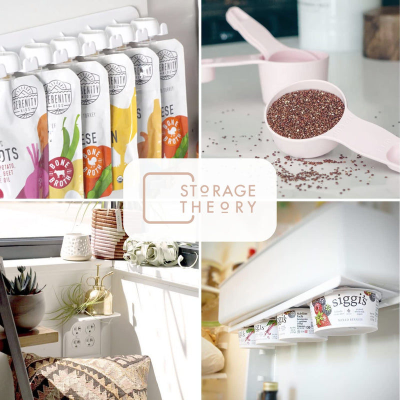 Storage Theory Horizontal Wall Outlet Shelf - Convert Your Outlet into Display Shelves - Alexa Speaker Stand, Electric Toothbrush Holder - Light Socket Shelf 1 Pack, White