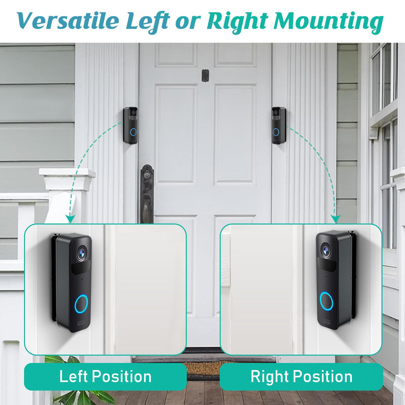 Blink Doorbell Angle Mount, Adjustable 30 to 55 Degrees Corner Mount, Angled Mounting Bracket Wedge Kit for Blink Video Doorbell Camera, Black for Home Apartment Office Room