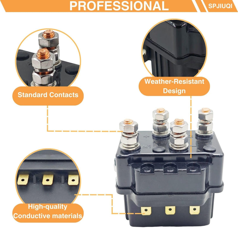 Winch Solenoid Relay 12V 500A Heavy Duty Controller Reversing Contactor 8000-12000LB for ATV SUV 4WD SUV Truck Winches Spreader Motors Compatible with Wireless Remote System
