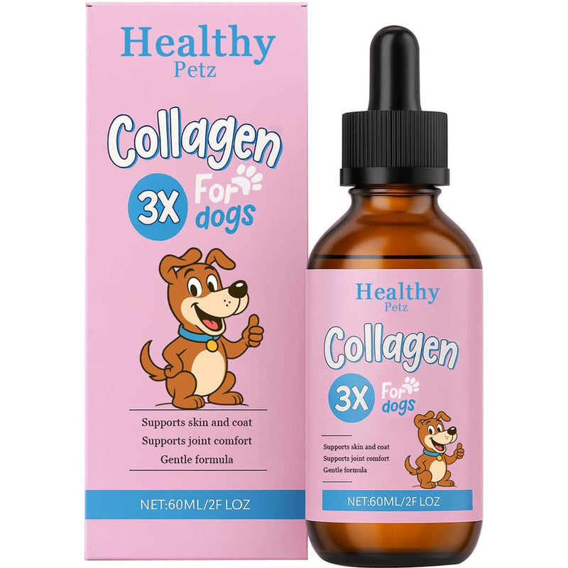 Healthy Petz Premium Liquid Collagen, HealthyPetz Liquid Collagen for Dogs, Supports Joint Relief & Healthy Skin Coat, Gut Health, Premium Collagens Supplement, 2 fl.oz