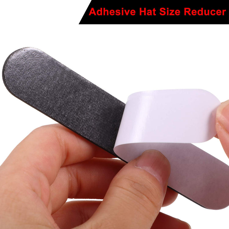 Outus 23 Pieces Hat Size Tape Reducer Foam Reducing Tape Roll Hat Sizer Insert Self Adhesive for Hat Cap Black