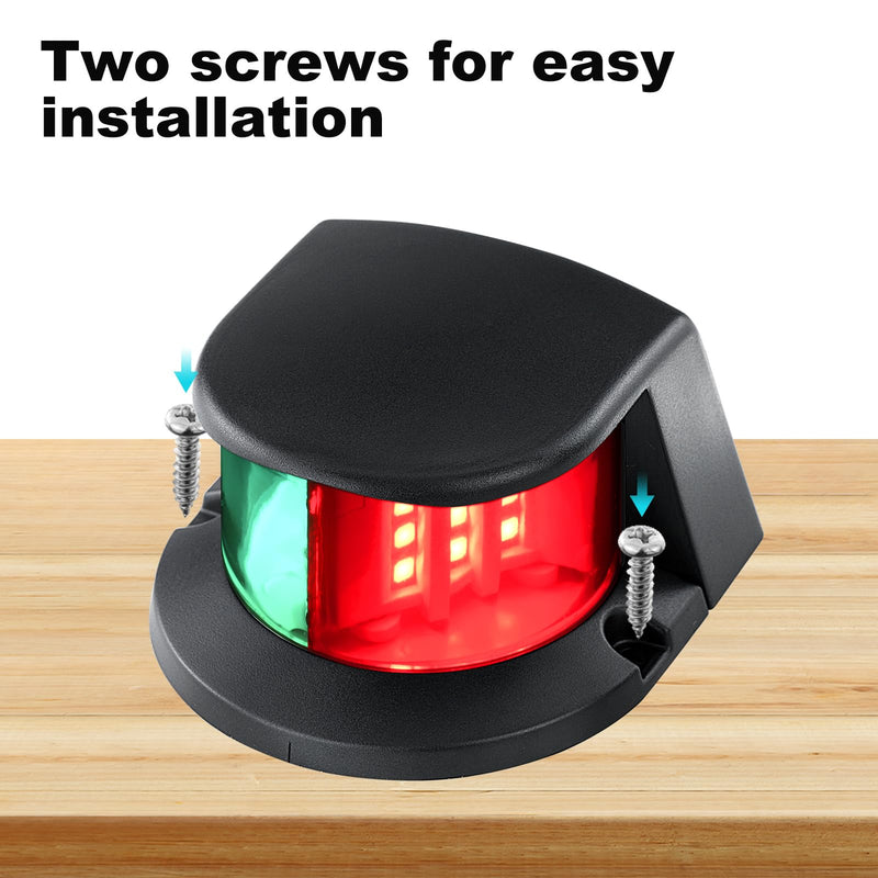 Red and Green Boat Navigation Lights，Waterproof 2NM 10-30V,Energy-Saving,Boat Navigation Lights Led for Fishing Boats Bowrider Skiff Plastic