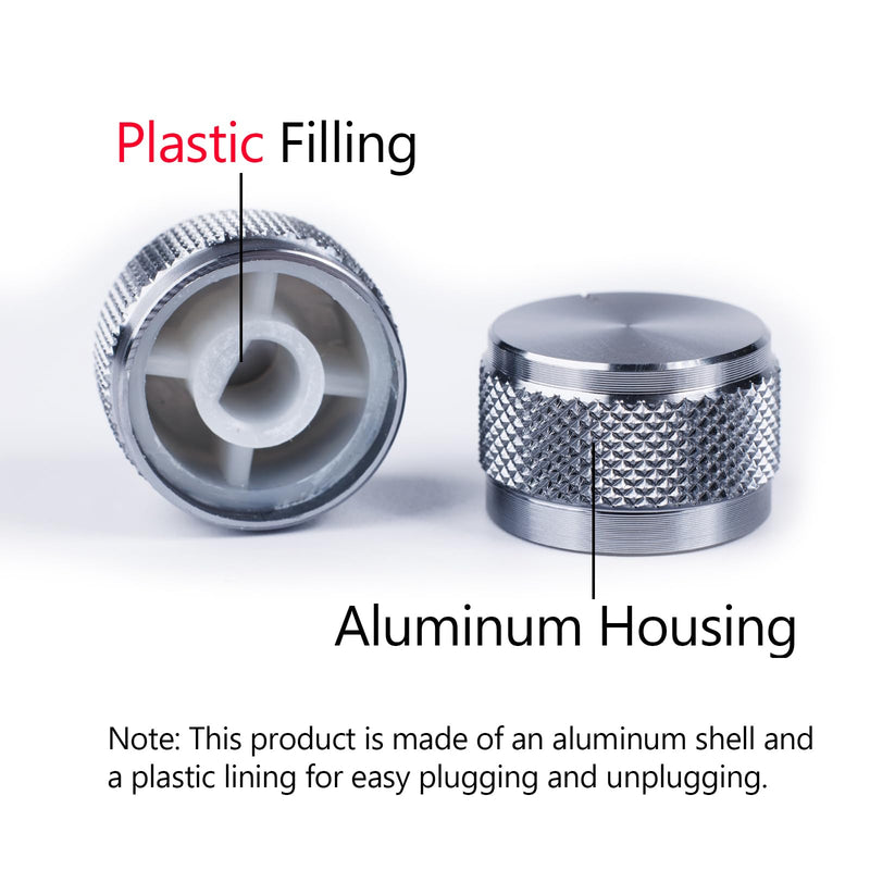 Suitable for TM680/KT68/GK68 Upgrade Knob 2 PCs Pack, Aluminum Alloy, Upscale Electroplating, Mechanical Keyboard Upgrade Accessories(Texture Grey) Texture Grey