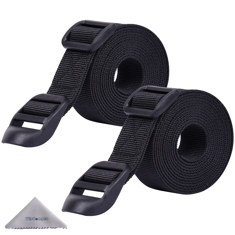 Wisdompro Sleeping Bag Strap, 2 Pack of Heavy Duty Utility Strap for Backpacking, Sleeping Bag Compression, Luggage, Bundling with Plastic Buckle - 68 inch 68 inches