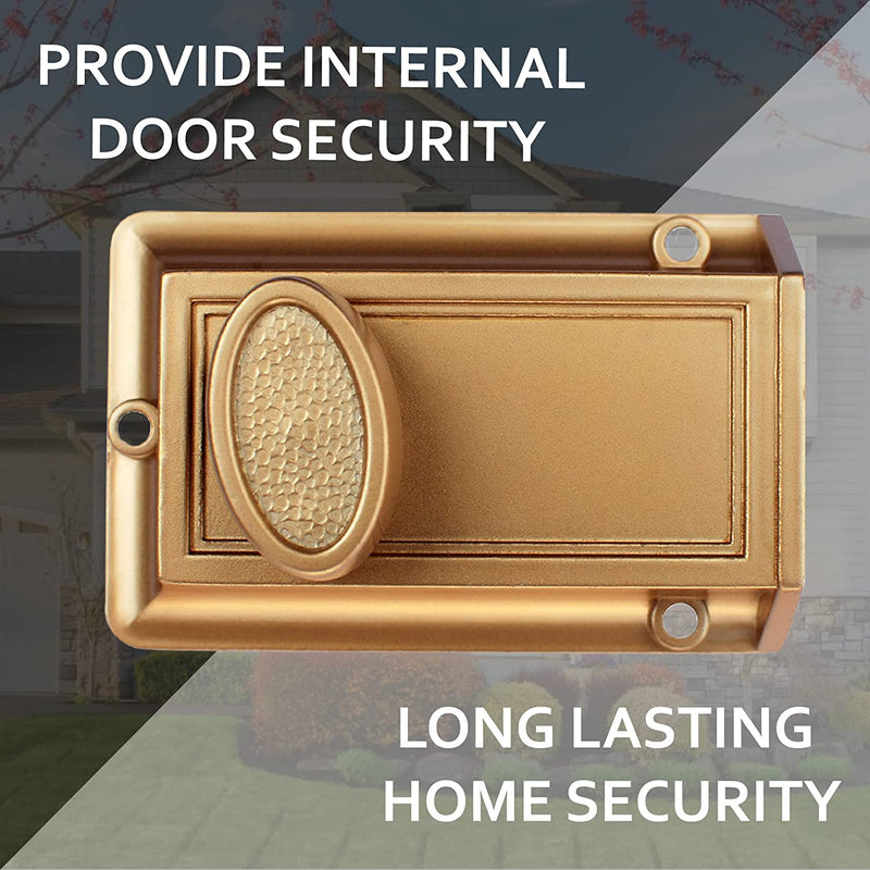 NU-Set Lock | Night Safety Deadbolt Lock | 5 Pin Keyed Cylinder for Added Door Security | Home Improvement & Door Hardware, Set of 2 (Bronze) (2110-2) Bronze 2 Packs