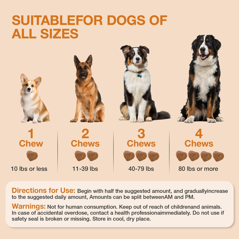 Dog Allergy Relief Chews, Strawberry,180 Count, Itch Relief Supplement for Dogs