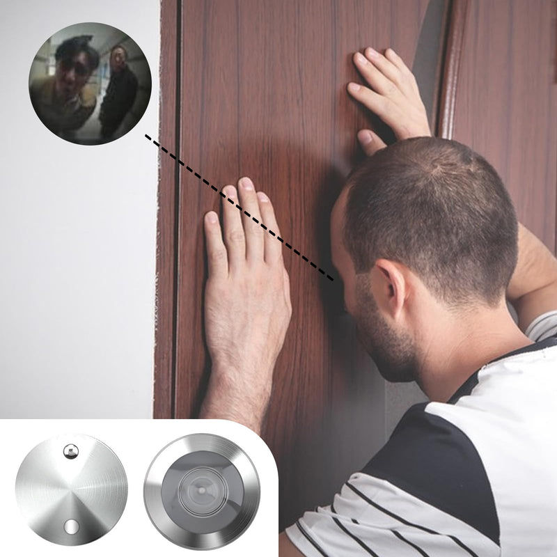 180-degree Peep Holes for Door with Drill Bit 14mm/0.55 Inch, Door Viewer Peephole, Door Peephole with Privacy, Peephole for Front Door Thick from 1-3/8" to 2-3/8", Brushed Nickel Finish