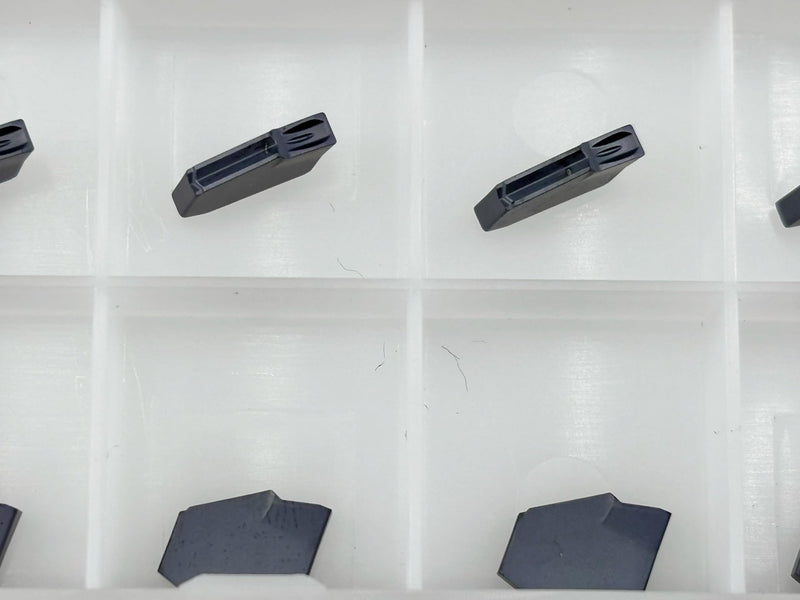GTN-2 SP200 Carbide Grooving Inserts for CNC Lathe, PVD Black, 10pcs | GTN-2 grade, PVD black TiAlN coating, 2mm wide grooving, ideal for small parts & thin-wall workpieces on CNC lathes FZG20(PVD)