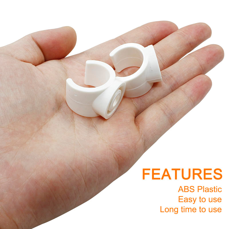 Litoexpe 3/4 Inch PEX Pipe Clamps, 20mm PVC Pipe Holder, Plastic U-Hook PEX Pipe Support Hangers, White PEX Water Pipe Clips, 20pcs PEX Tubing Clamp Tool 3/4"