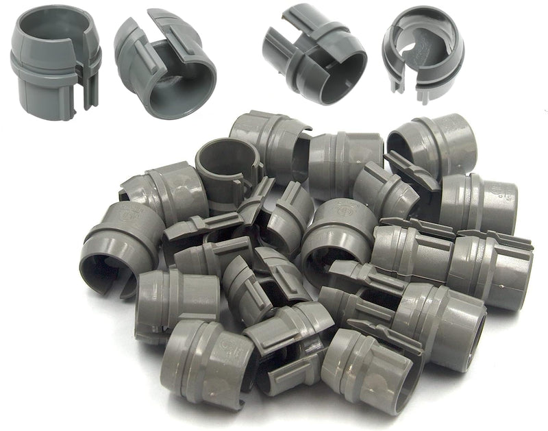 50pcs 1/2 Inch Non-Metallic Cable Connector - Snap Style Installation - Labor Saving, for Confined Areas - Single Cable 14/2-10/3 - Two Cables 14/2, 12/2, 14/3AWG(Gray)