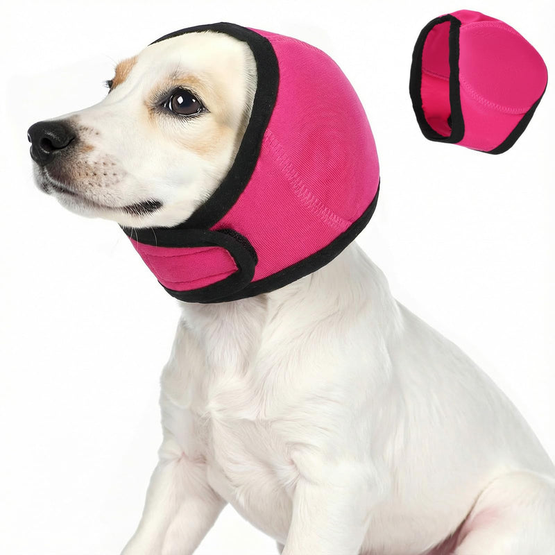 Dog Ear Muffs, Dog Ear Cover for Noise Protection & Bath, No Shake Ear-Wraps for Dogs, Dog-Ear Protection for Noise, Ears Muffs for Grooming/Head Ears Cover (Pink, M)