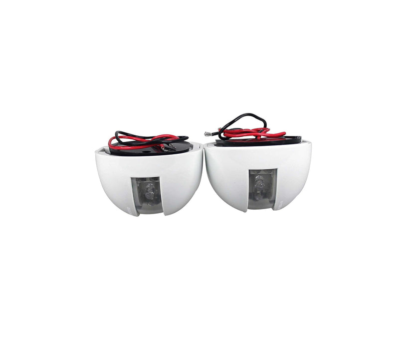 Pactrade Marine Boat Combo Side LED Bi-Color Pair Red & Green Navigation Light USCG 2 NM ABYC A16 Approval 12v White