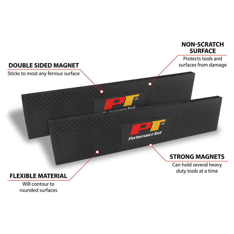 Performance Tool W12526 Magnetic Tool Holder Bar (Pack of 2) 2Pc Magnetic Tool Holder Bar