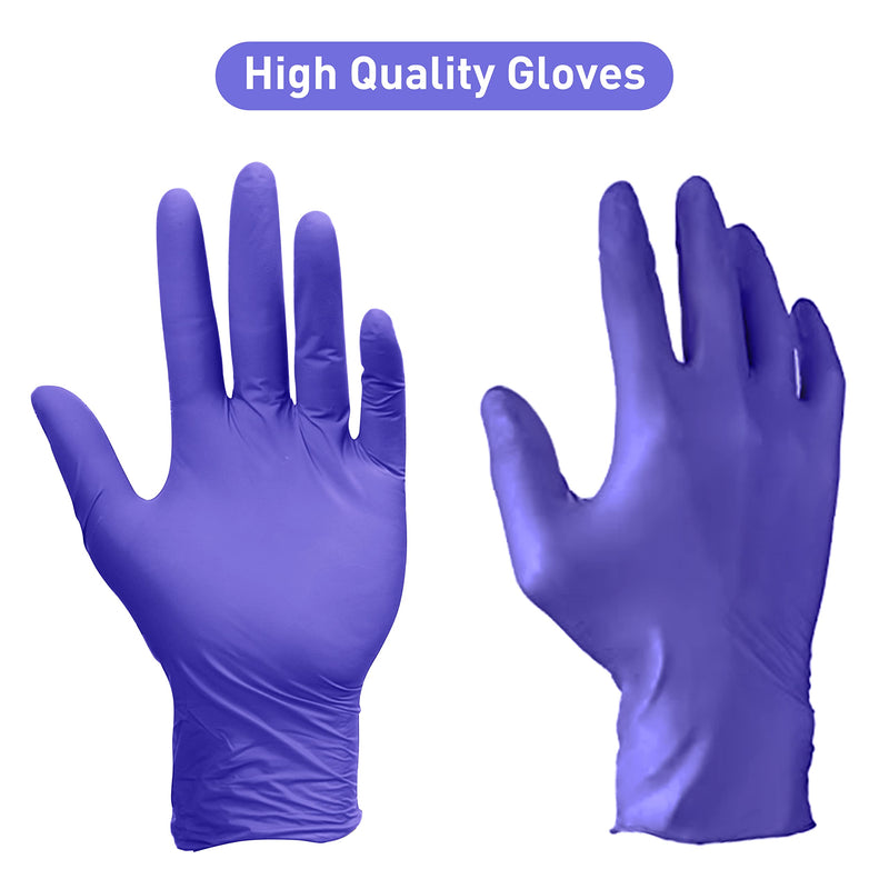 PEIPU Nitrile Gloves,Medical Exam Gloves,Disposable Cleaning Gloves,Powder Free, Latex Free,Non-Sterile Protective Gloves 100 Medium (Pack of 100)