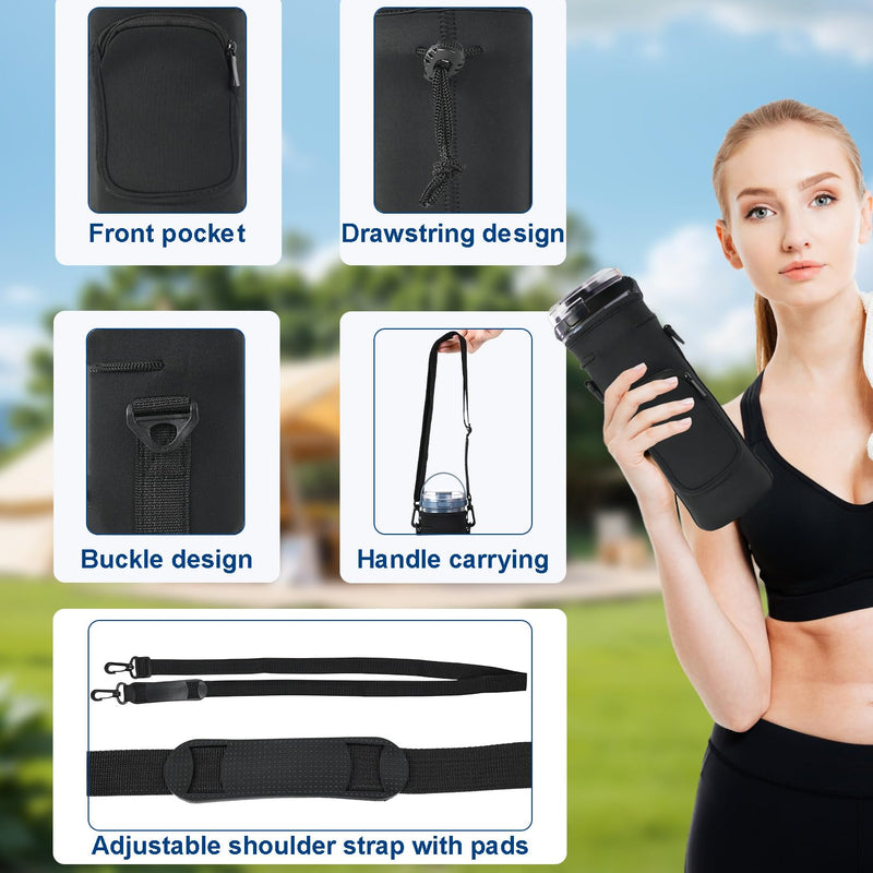 Storage Sleeve Bag for Ninja Blast Portable Blender with Shoulder Strap and Accessory Pocket Compatible with Ninja BC151NV/BC51NV/BC151BK/BC151CR/BC151EM/BC151PR/BC151WH Blast Portable Blender(Black) Black