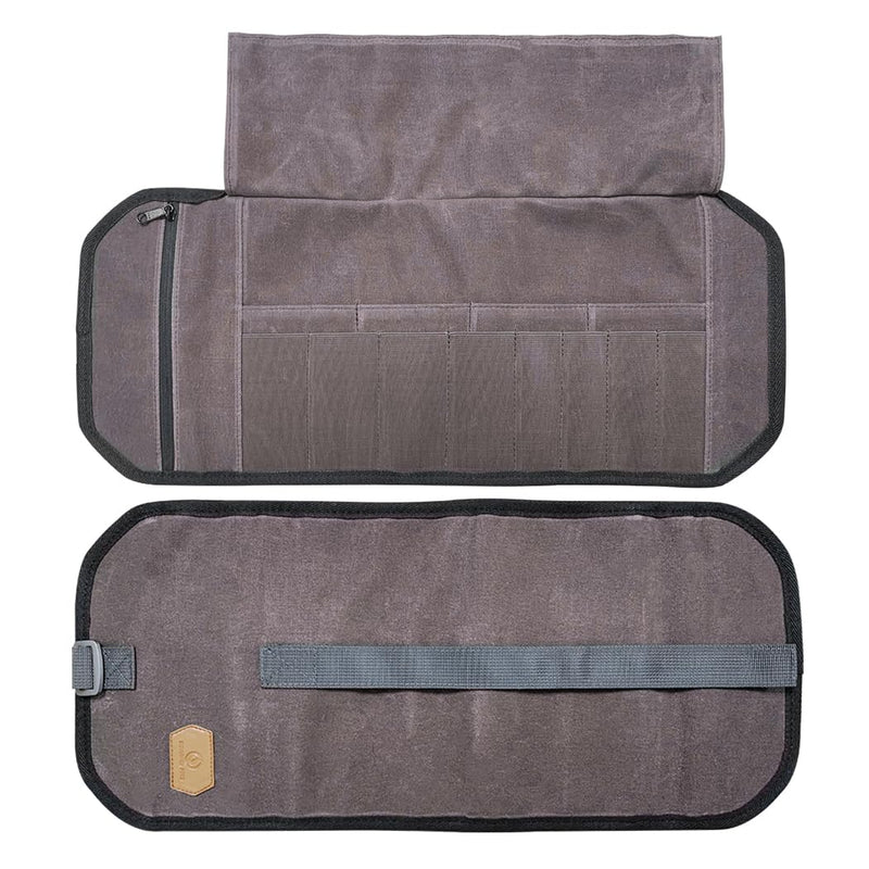 Roaring Fire Pioneer Mini Tool Roll Bag for Men, Multitool Pouch Waxed Canvas Mini Tool Roll Bag for EDC Gear Tools Knives Survival Kits, EDC Organizer Pouch, Tool Organizer