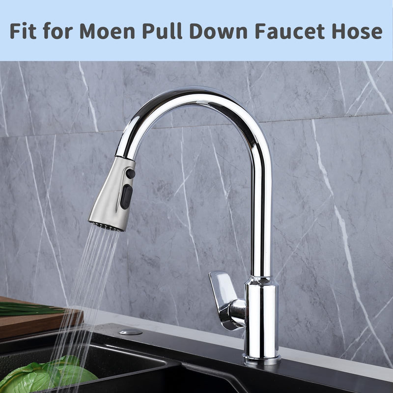 Kitchen Faucet Wand Compatible with Moen 191004, Pull Down Spray Head Replacement 2 Modes, Stainsteel Brushed Nickel