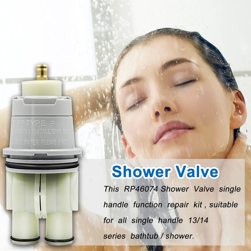RP46074 Shower Valve Cartridge Compatible with Delta Shower and Tub 13/14 Series Faucet, Single-handle Delta Universal Valve Cartridge Assembly, Repair Kit for Delta Shower Valve Cartridge.