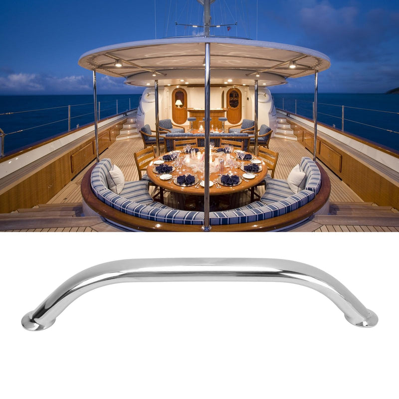 Boat Grab Handle, 9/12/16/18 Inch 304 Stainless Steel Boat Handrail, Polished Boat Grab Bar, Heavy Duty Multipurpose Marine Rail for Marine Boat,Yacht, RV, Easy to Install 12 in