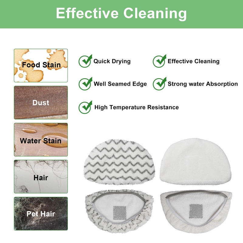 6 Pack 1940 1806 2685A Steam Mop Pads For Bissell Powerfresh Steam Mop Deluxe Pet Lift-Off Plus Slim Scrubbing Steam Mop Replacement Pad. 1940A 2814 1544A 2075A Power Fresh Steamer Pad Refill Washable