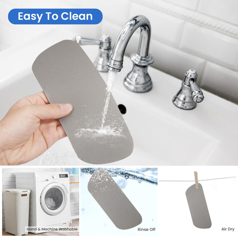GLACIER FRESH Cuttable Refrigerator Drip Catcher, Water Absorbent Fridge Water Dispenser Drip Tray, Replacement for Whirlpool, GE, Samsung Fridge Accessories, Grey (Rectangular - 2pcs) Standard Refrigerator Drip Tray
