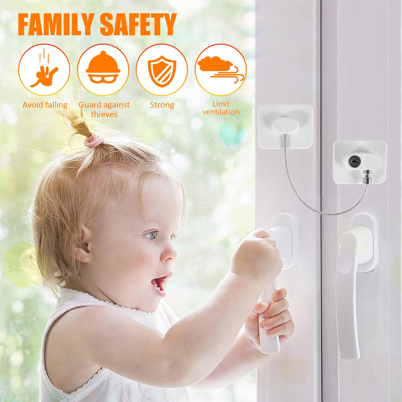 12 Pack Refrigerator Lock with Key, Adhesive Fridge Lock Combination, Freezer Locks and Child Safety Cabinet Door Locks, Window, Adult File Drawer, Closet, Kitchen Appliance, Furniture (White) 12 pack