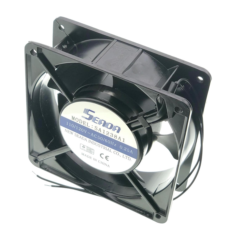 for SA1238A1 SEADA 110/120V 120mm Axial Fan - 0.25A 50/60HZ 12038 2-Wire Cooling Fan, Industrial Control Cabinet Cooling Fan