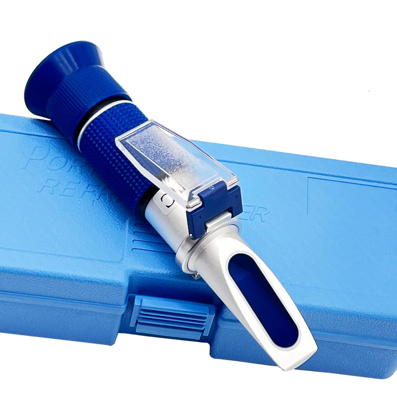 Antifreeze Refractometer 5-in-1 Antifreeze Tester for Checking Automobile Antifreeze Coolant and Freezing Point, Concentration of Ethylene Glycol or Propylene and Battery Acid