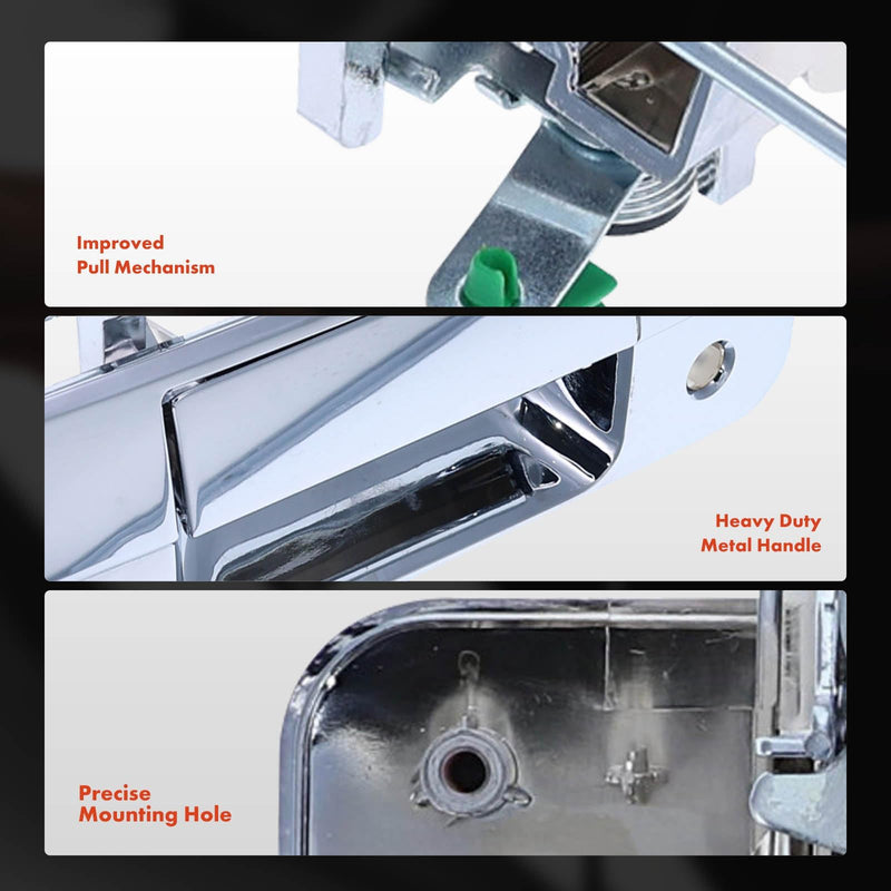 A-Premium - Upgraded Metal Tailgate Handle - Compatible with Toyota Tundra 2007-2013 - Chrome Latch Handle, w/Keyhole, Replace# 69090-0C040-Metal Upgraded Metal Handle