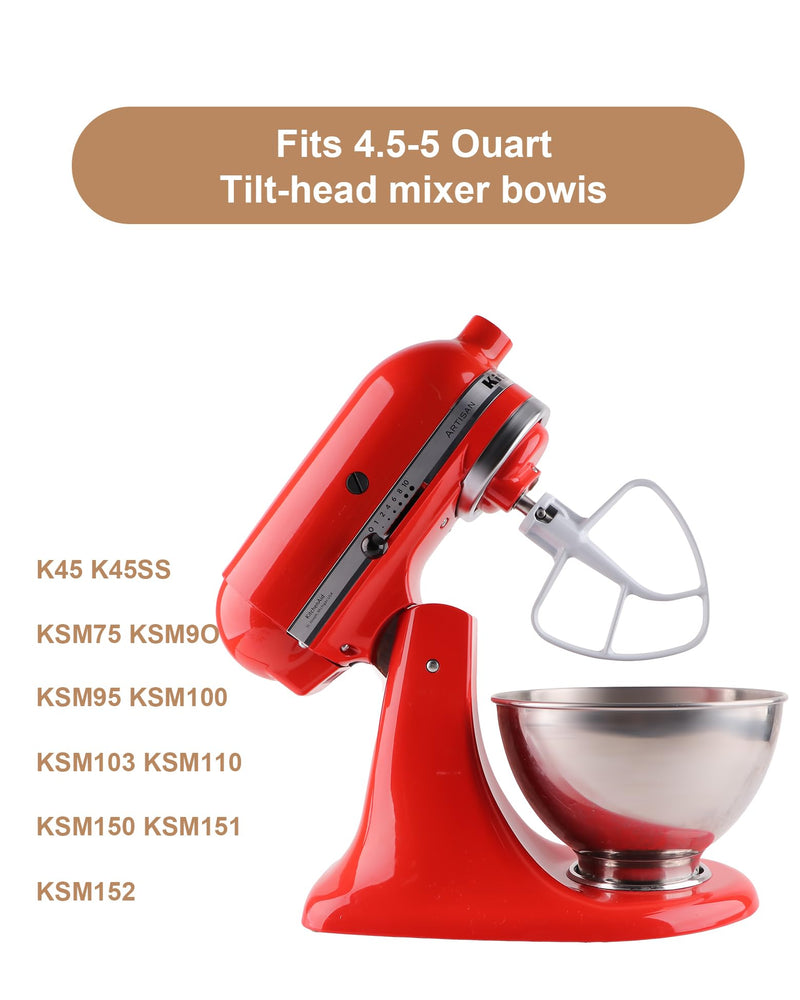 K45B Coated Flat Beater, Compatible with KitchenAid Paddle for Mixer, KitchenAid Accessories and Attachments Fits for 4.5-5 Quart Tilt-Head Stand Mixer