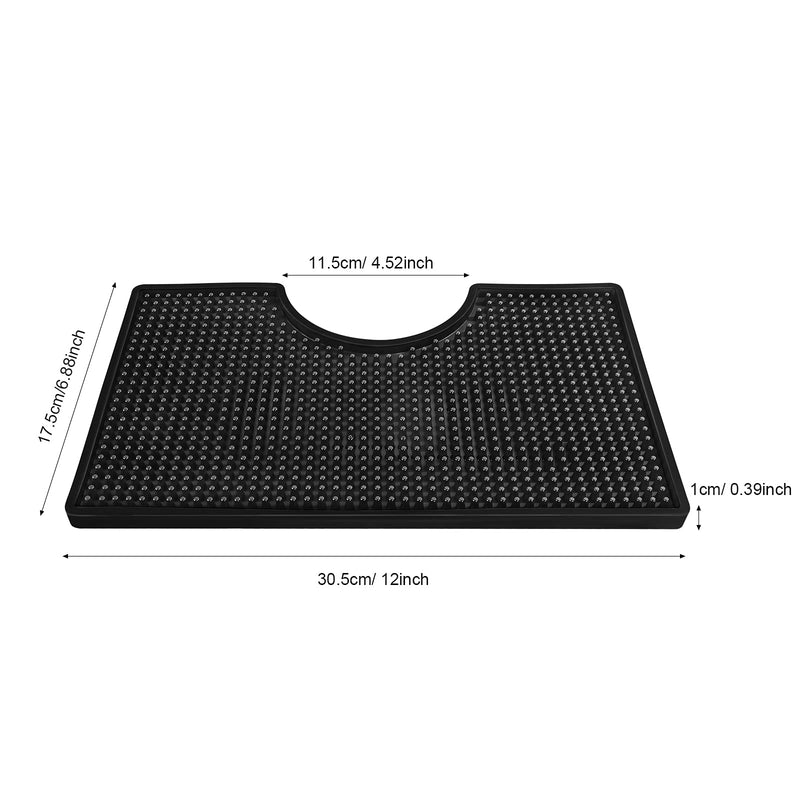 Beer Drip Tray, Non-Slip PVC Kegerator Surface Mount Drip Tray Mat, Beverage Bar Drip Tray with Draft Beer Tower Flange Cutout 330.0 Grams Plastic