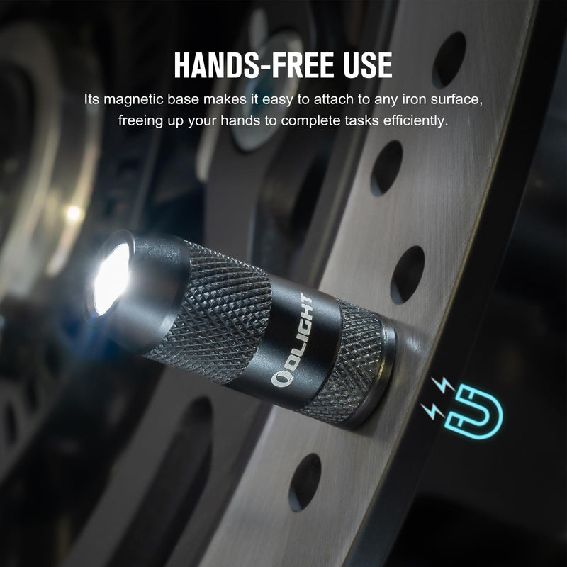 OLIGHT IMINI 2 EDC Rechargeable Keychain Flashlight, 50 Lumens Compact and Portable Mini LED Keyring Lights with Built-in Battery Ideal for Everyday Carry and Emergencies (Black) Black