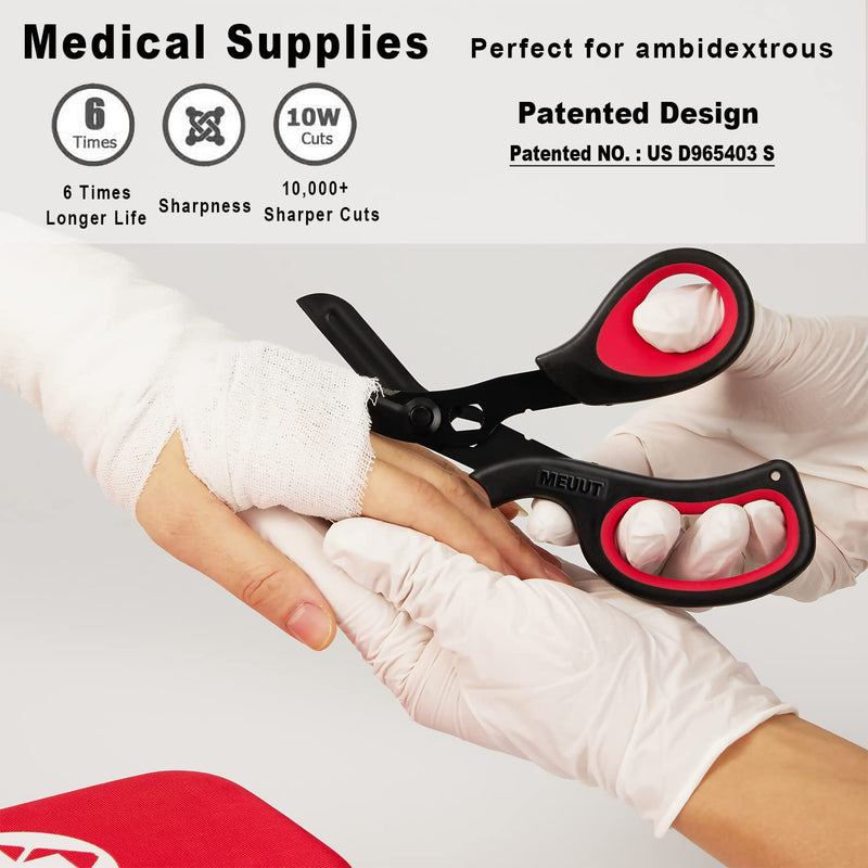 MEUUT 2 Pack Medical Scissors Trauma Shears -8 inch Patented Bandage Scissors Heavy Duty Surgical Grade EMT Scissors for EMT Workers Doctors Nurses