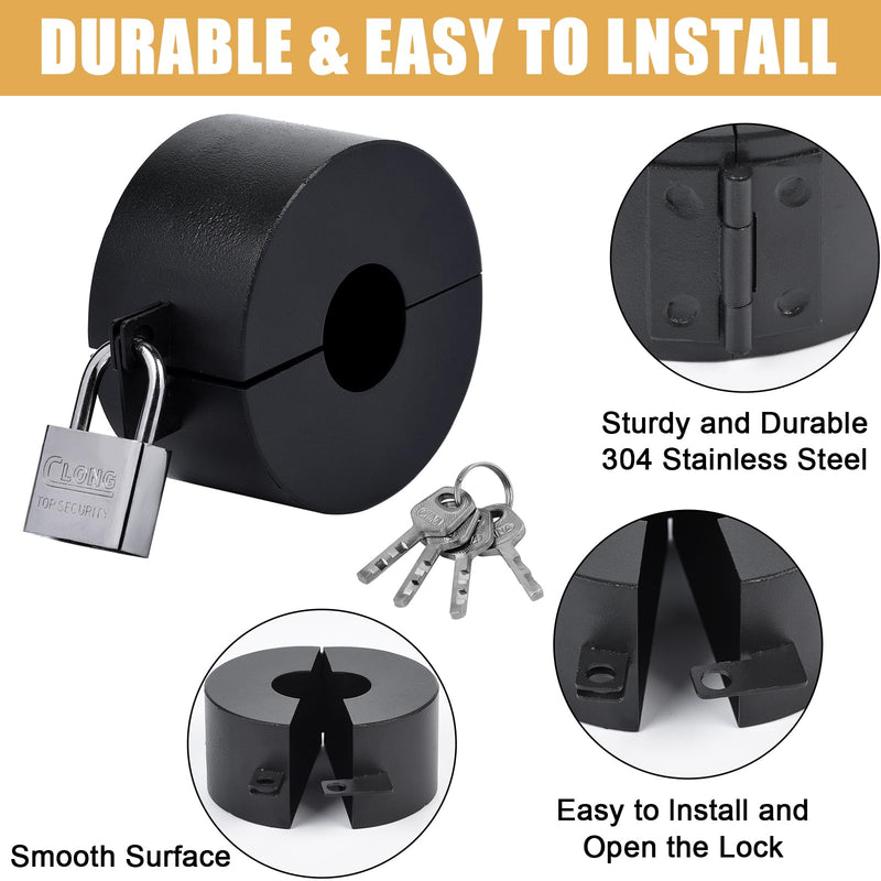 Door Knob Lockout Device Door Handle Lock Cover with Padlock & Keys Cover to Disable The Doorknob/Faucet/Valve Outside Prevent Turning of Door Knob and Access to Keyhole