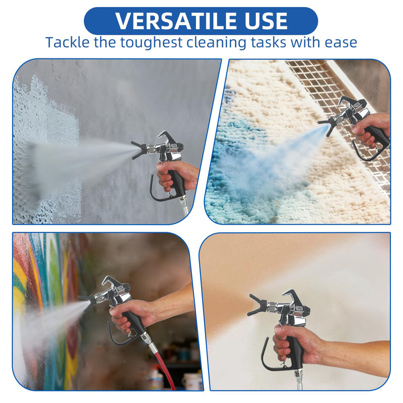 DUSICHIN Airless Paint Spray Gun High Pressure 3600PSI Reversible 517 Nozzle, Tip Guard Swivel Joint 10 inches Extension Airless Paint Sprayer Accessories for Graco Titan Airless Paint Sprayer DUS3000