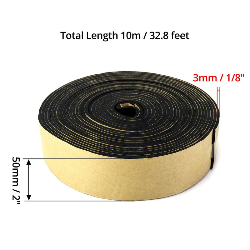 QWORK Pipe Wrap Insulation, Waterproof Foam Insulation Tape Adhesive for Hot or Cold Pipes, 33 Ft x 2 Inch Wide x 1/8 Inch Thick 2" x 1/8" x 30' 1 pack - NewNest Australia